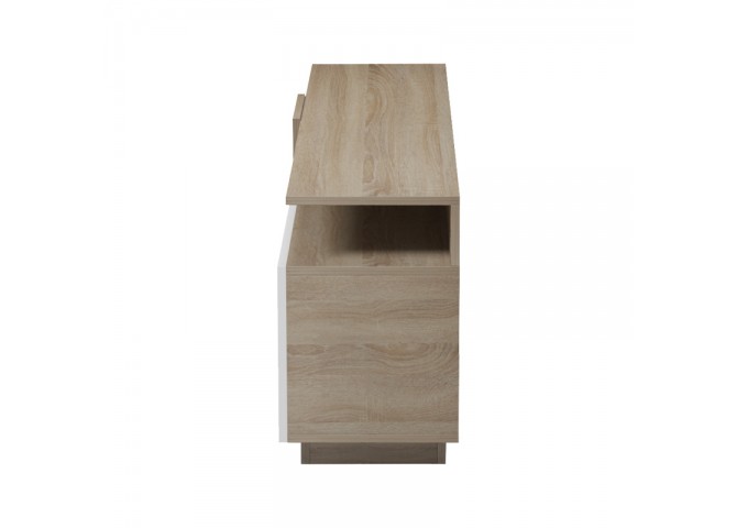 Μπουφές Vendora pakoworld σε sonoma-λευκή απόχρωση 150x29.5x46.3εκ