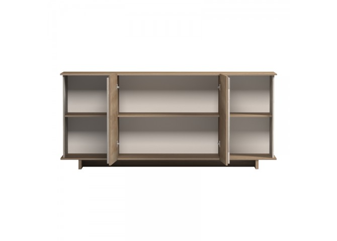 Μπουφές Zafore pakoworld sonoma - γκρι μπεζ όψη μαρμάρου 180x45x80εκ