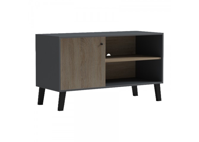 Έπιπλο τηλεόρασης Tuscany pakoworld sonoma-ανθρακί 100x40x51εκ