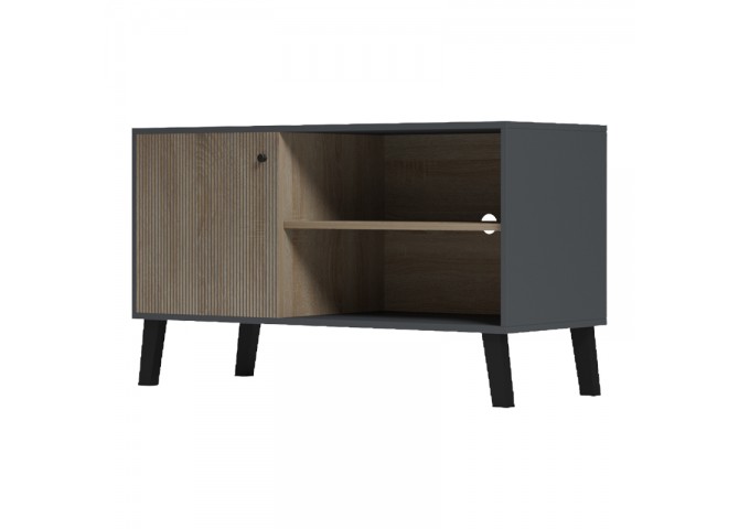 Έπιπλο τηλεόρασης Tuscany pakoworld sonoma-ανθρακί 100x40x51εκ