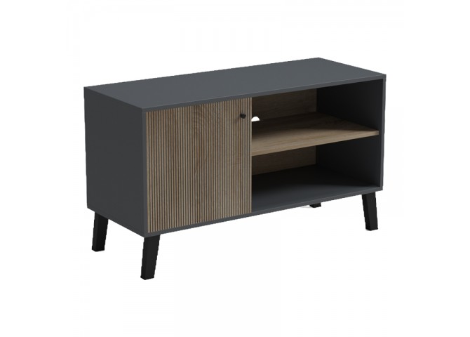 Έπιπλο τηλεόρασης Tuscany pakoworld sonoma-ανθρακί 100x40x51εκ