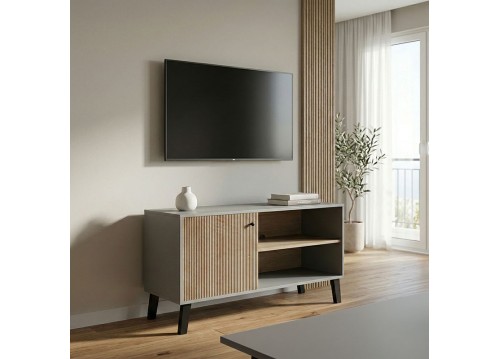 Έπιπλο τηλεόρασης Tuscany pakoworld sonoma-ανθρακί 100x40x51εκ