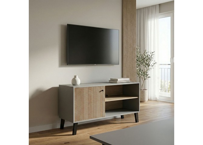 Έπιπλο τηλεόρασης Tuscany pakoworld sonoma-ανθρακί 100x40x51εκ