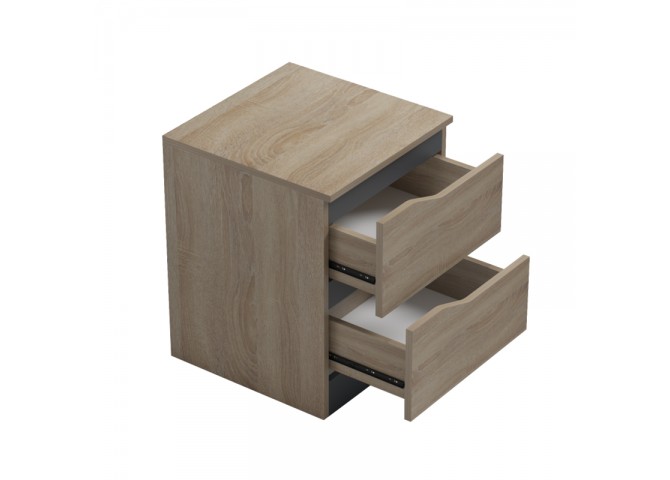 Κομοδίνο Verena pakoworld sonoma-ανθρακί 40x40x50εκ