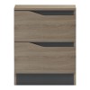 Κομοδίνο Verena pakoworld sonoma-ανθρακί 40x40x50εκ