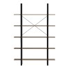 Βιβλιοθήκη-Ραφιέρα Loftie pakoworld sonoma-μαύρο μέταλλο 126x28x165εκ