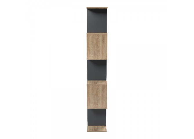Βιβλιοθήκη Tetri pakoworld sonoma-ανθρακί 121.8x25.4x158.8εκ