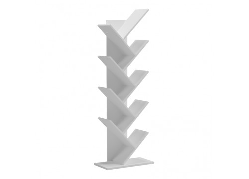 Βιβλιοθήκη Fyllo pakoworld λευκό 50x25x141.5εκ