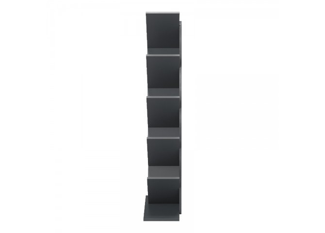 Βιβλιοθήκη Fyllo pakoworld ανθρακί 50x25x141.5εκ