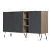 Μπουφές Balain pakoworld sonoma-ανθρακί 142x35.5x83εκ
