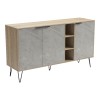 Μπουφές Balain pakoworld sonoma-γκρι μπεζ όψη μαρμάρου 142x35.5x83εκ