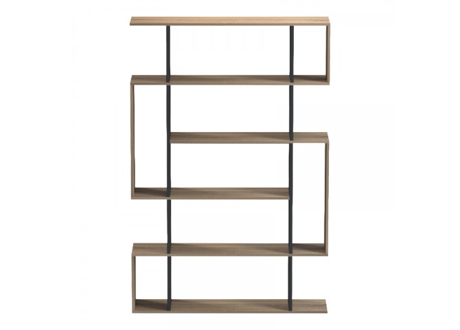 Βιβλιοθήκη Mito pakoworld sonoma-ανθρακί 108.5x25x161εκ