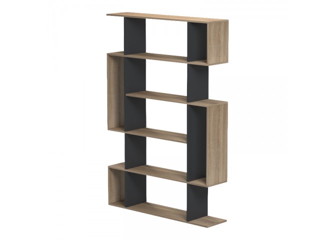 Βιβλιοθήκη Mito pakoworld sonoma-ανθρακί 108.5x25x161εκ