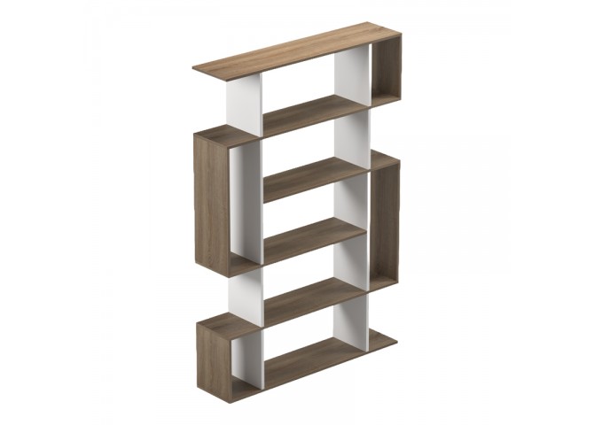 Βιβλιοθήκη Mito pakoworld sonoma - λευκό 108.5x25x161εκ