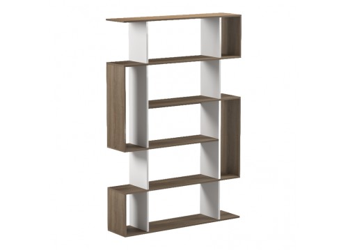 Βιβλιοθήκη Mito pakoworld sonoma - λευκό 108.5x25x161εκ