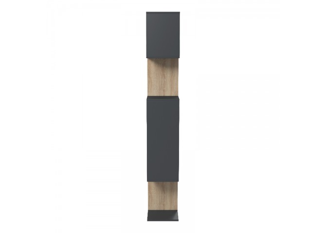 Βιβλιοθήκη Mito pakoworld ανθρακί - sonoma 108.5x25x161εκ