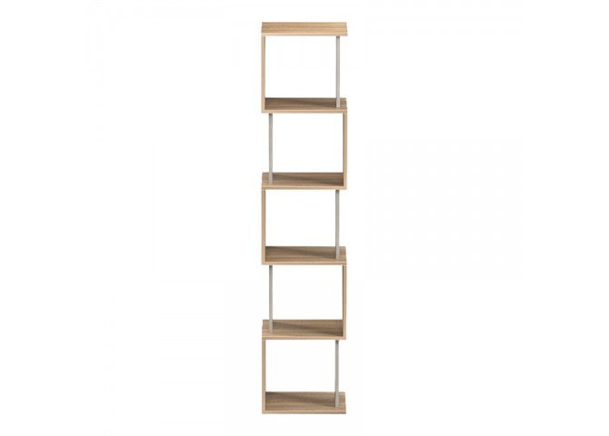 Βιβλιοθήκη Cubik pakoworld sonoma- γκρι μπεζ οψη μαρμάρου 35x30x161εκ