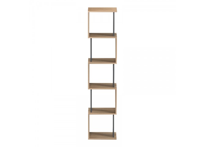 Βιβλιοθήκη Cubik pakoworld sonoma- ανθρακί 35x30x161εκ
