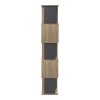 Βιβλιοθήκη Cubik pakoworld sonoma- ανθρακί 35x30x161εκ