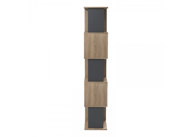 Βιβλιοθήκη Cubik pakoworld sonoma- ανθρακί 35x30x161εκ