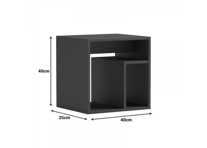 Κομοδίνο Doublo pakoworld sonoma 40x35x40εκ