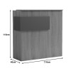 Γραφείο reception Optima pakoworld με led sonoma-λευκή όψη μαρμάρου 110x40x110εκ