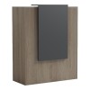 Γραφείο reception Zowel pakoworld με led sonoma-ανθρακί 90x40x110εκ