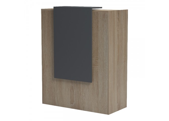 Γραφείο reception Zowel pakoworld με led sonoma-ανθρακί 90x40x110εκ