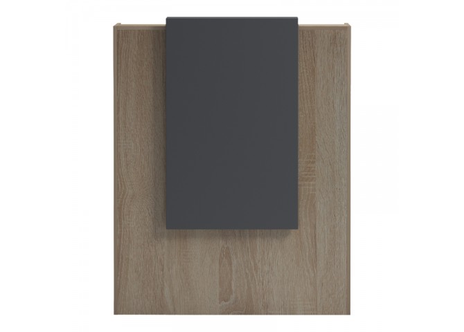 Γραφείο reception Zowel pakoworld με led sonoma-ανθρακί 90x40x110εκ