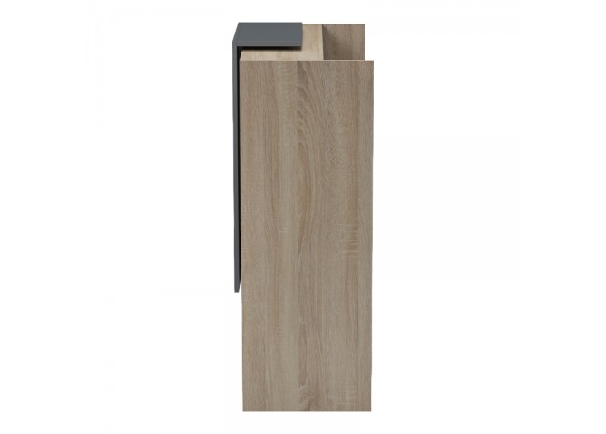 Γραφείο reception Zowel pakoworld με led sonoma-ανθρακί 90x40x110εκ