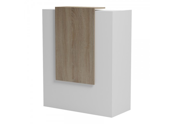 Γραφείο reception Zowel pakoworld με led λευκό - sonoma 90x40x110εκ
