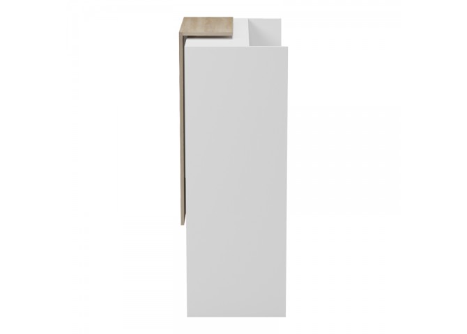Γραφείο reception Zowel pakoworld με led λευκό - sonoma 90x40x110εκ