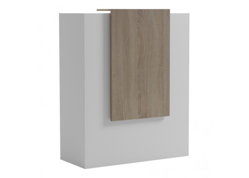 Γραφείο reception Zowel pakoworld με led λευκό - sonoma 90x40x110εκ
