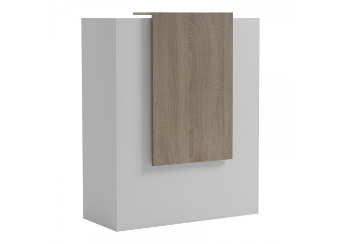 Γραφείο reception Zowel pakoworld με led λευκό - sonoma 90x40x110εκ