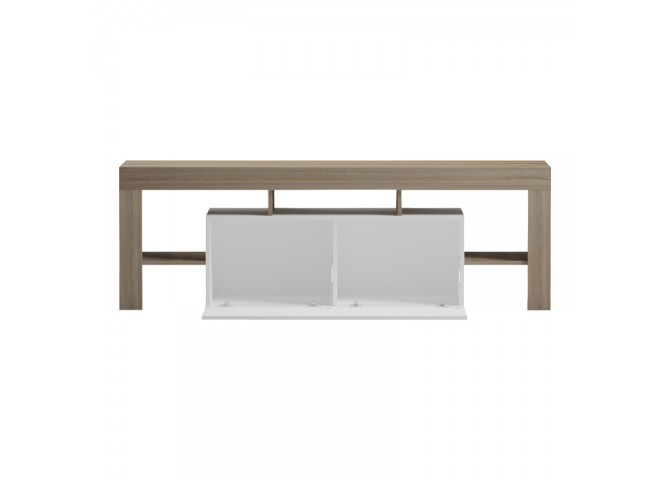 Έπιπλο τηλεόρασης Liner pakoworld sonoma-λευκό 150x40x50εκ