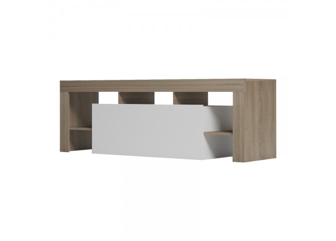Έπιπλο τηλεόρασης Liner pakoworld sonoma-λευκό 150x40x50εκ