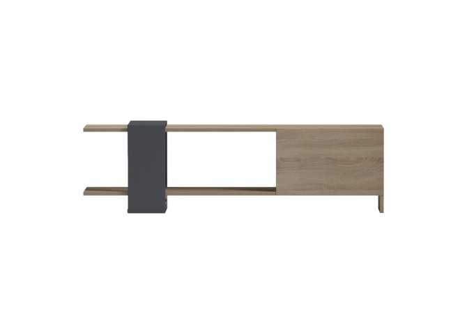 Έπιπλο τηλεόρασης Standi pakoworld σε sonoma-ανθρακί 120x25x36.8εκ