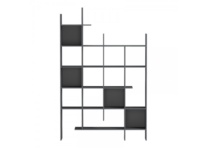 Βιβλιοθήκη Manco pakoworld ανθρακί 122x25.5x188εκ