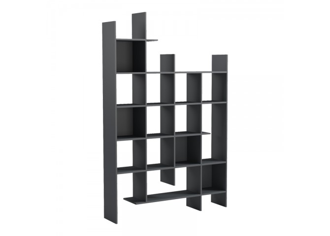 Βιβλιοθήκη Manco pakoworld ανθρακί 122x25.5x188εκ