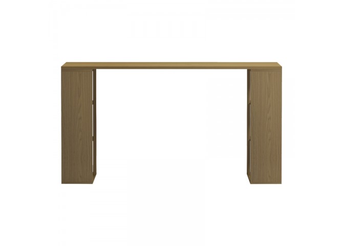 Γραφείο με ραφιέρα Colmar pakoworld σε ανοιχτό καρυδί 140x60x75εκ