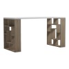 Γραφείο με ραφιέρα Labirent pakoworld sonoma-λευκό 140x60x75εκ