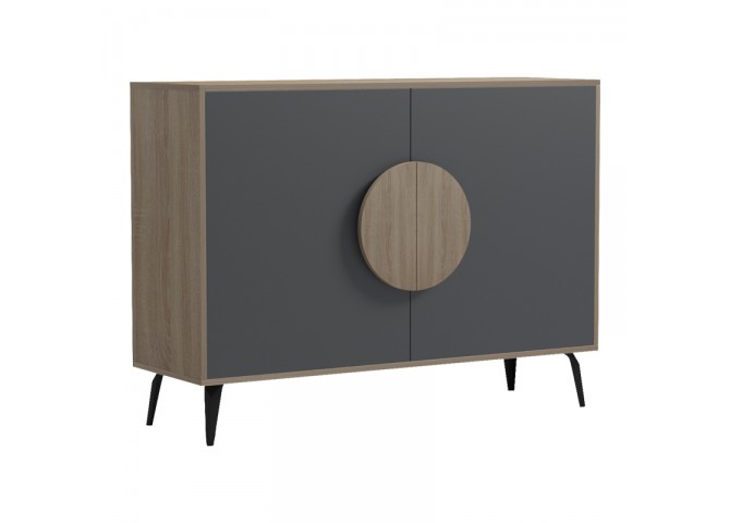 Μπουφές Gora pakoworld sonoma-ανθρακί 110x35.5x82εκ