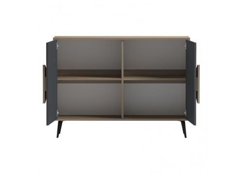 Μπουφές Gora pakoworld sonoma-ανθρακί 110x35.5x82εκ