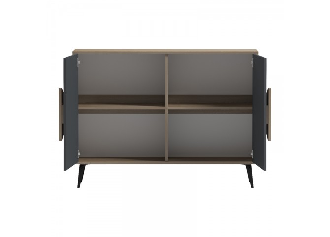 Μπουφές Gora pakoworld sonoma-ανθρακί 110x35.5x82εκ
