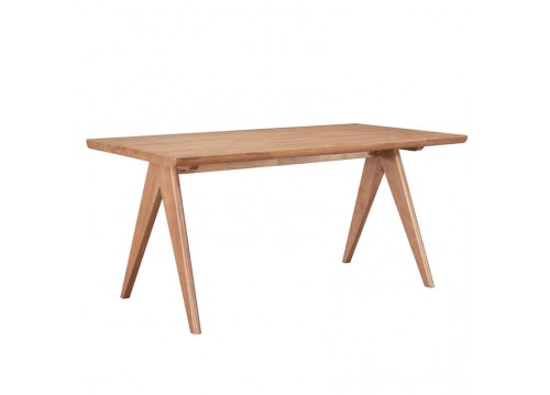 Τραπέζι Winslow pakoworld ξύλο rubberwood σε ανοιχτό καρυδί χρώμα 180x85x75εκ