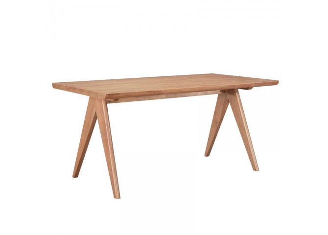 Τραπέζι Winslow pakoworld ξύλο rubberwood σε ανοιχτό καρυδί χρώμα 180x85x75εκ