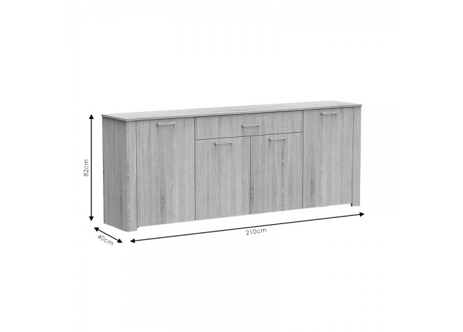 Μπουφές Kinley pakoworld sonoma 210x40x82εκ