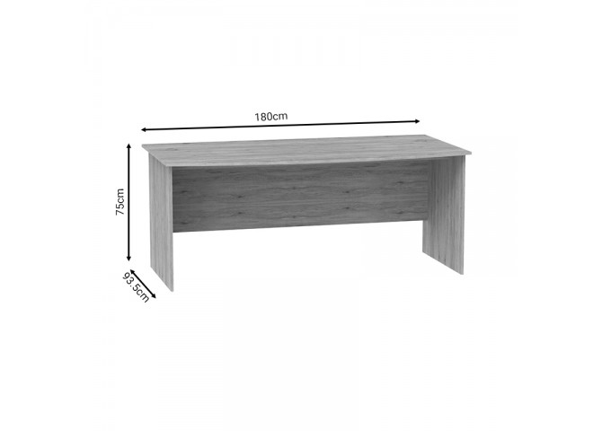 Γραφείο εργασίας Anze pakoworld φυσικό μελαμίνης 180x93.5x75εκ