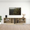 Έπιπλο τηλεόρασης Stevie pakoworld sonoma-ανθρακί 160x40x50εκ