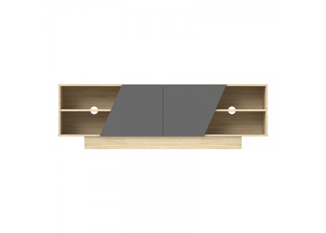 Έπιπλο τηλεόρασης Stevie pakoworld sonoma-ανθρακί 160x40x50εκ
